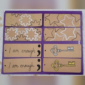 Cardstock hand drawn bookmarks